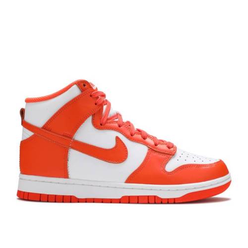 【 NIKE WMNS DUNK HIGH 'SYRACUSE' 2021 / WHITE ORANGE BLAZE WHITE 】 ダンク ハイ 白色 ホワイト 橙 オレンジ ダンクハイ スニーカー レディース ナイキ|スニケス