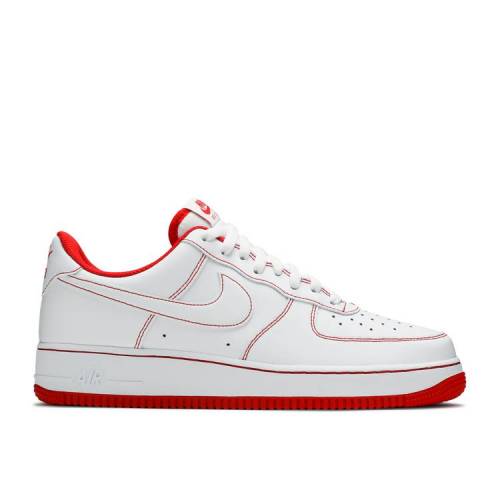 【 NIKE AIR FORCE 1 \u002707 \u0027CONTRAST STITCH - WHITE UNIVERSITY RED\u0027 / WHITE UNIVERSITY RED WHITE 】 白いこと 白いこと 赤 赤いこと 空軍 スニーカー メンズ ナイキ メンズ靴-靴