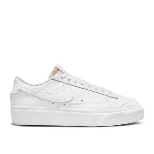 【 NIKE WMNS BLAZER LOW PLATFORM \u0027TRIPLE WHITE\u0027 / WHITE WHITE BLACK WHITE 】 ブレイザー 白いこと 白いこと 黒いこと 黒いこと スニーカー レディース ナイキ