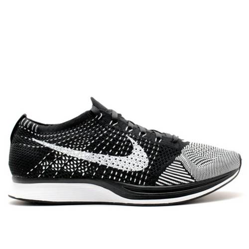 【 NIKE FLYKNIT RACER 'BLACK WHITE' / BLACK WHITE 】 フライニット 黒色 ブラック 白色 ホワイト スニーカー メンズ ナイキ｜スニケス