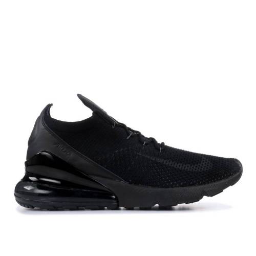 【 NIKE AIR MAX 270 FLYKNIT 'TRIPLE BLACK' / TRIPLE BLACK 】 マックス フライニット 黒色 ブラック エアマックス スニーカー メンズ ナイキ