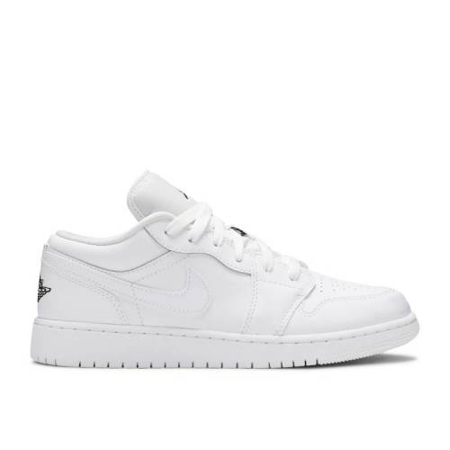 【 AIR JORDAN JORDAN 1 LOW GS 'WHITE BLACK' / WHITE BLACK WHITE 】 ナイキ 白色 ホワイト 黒色 ブラック エアジョーダン ジュニア キッズ ベビー マタニティ スニーカー|スニケス