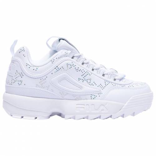 フィラ Fila フィラ 純白 白さ スニーカー レディース Fila Disruptor 2 White Glitz 運動銘柄 快適 流行り物 スニーカー World Odyssey Com