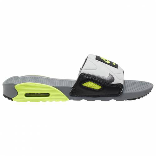 ナイキ Nike 大気 マックス サンダル グレイ 薄墨色 エアマックス メンズ Air Nike 90 Slide Smoke Grey Volt 運動銘柄 非公式 ファッション サンダル Maxtrummer Edu Co