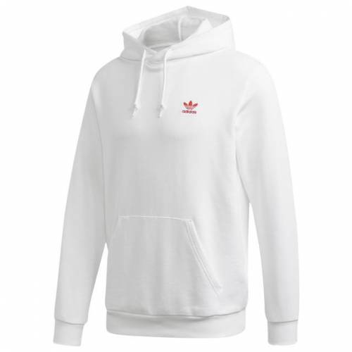 アディダス Adidas Originals アディダス オリジナルス フーディー パーカー 白 白 メンズ Adidas Originals Essential Hoodie White Scarlet スポーツ商標名 カジュアル モード ジャケツ パーカー 極上 Chelseafilm Org