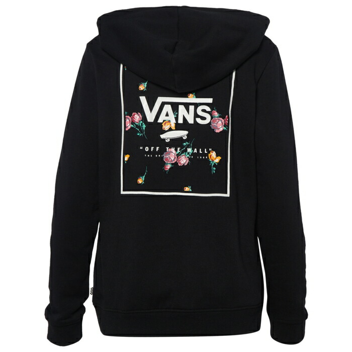 vans satin floral box pullover hoodie