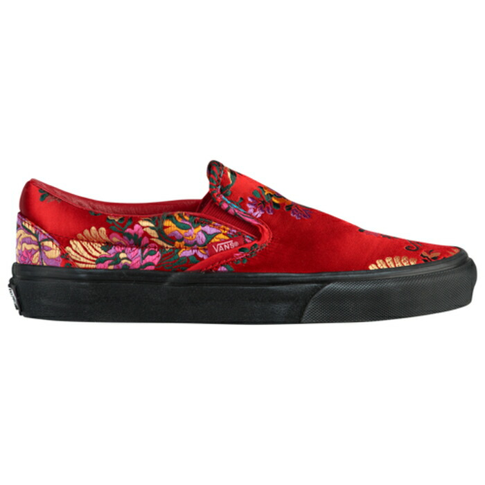 womens red slip on vans