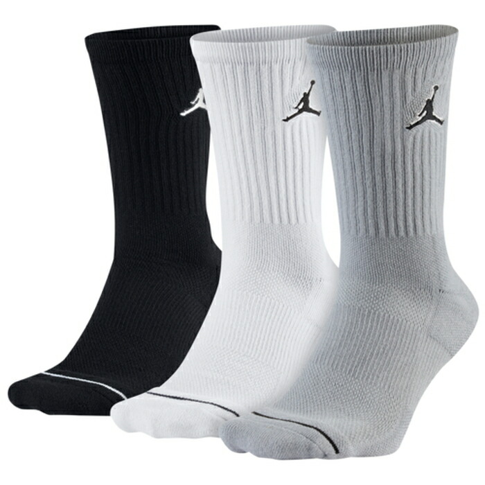 安いそれに目立つ ナイキ ジョーダン Jordan ジャンプマン ソックス 靴下 Jumpman Crew 3 Pack Socks アウトドア スポーツ バスケットボール 珍しい Volfgr Com