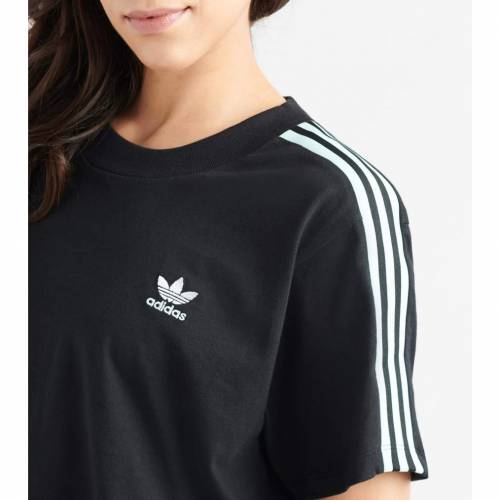 国際ブランド Black Tee Cropped 3stripes Adidas ブラック 黒色 Tシャツ Adidas アディダス レディースファッション カットソー Tシャツ トップス Jmzz Www Laaurora Es