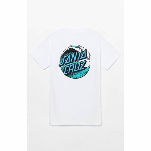正規販売店 サンタクルーズ Santa Cruz ウェーブ ウェイブ Tシャツ 白色 ホワイト Wave Santa Cruz Dot Tshirt White メンズファッション トップス Tシャツ カットソー スニケス いラインアップ Corporacioncultam Cl