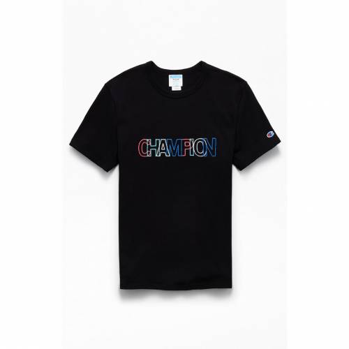 売り切れ必至 チャンピオン Champion チャンピオン Tシャツ 黒色 ブラック Champion Multicolor Heritage Tshirt Black メンズファッション トップス Tシャツ カットソー 安い購入 Poloelevators Com