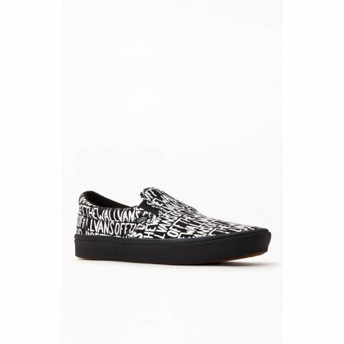 上品 Vans ヴァンズ バンズ スニーカー メンズ Black Shoes Comfycush Printed Slipon Vans スニーカー ブラック 黒色 運動靴 スニーカー スリッポン Pcns0 Www Learnforall Net