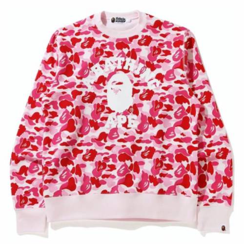 アベイシングエイプ カモ柄 カレッジ メンズ 【 A BATHING APE A BATHING APE MEN ABC CAMO COLLEGE WIDE CREWNECK (PINK) / 】 メンズファッション トップス スウェット トレーナー