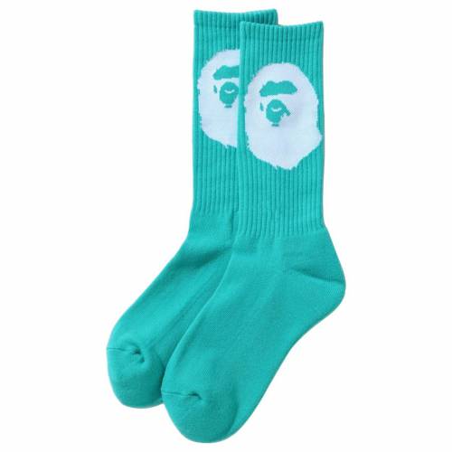 アベイシングエイプ 靴下 メンズ 【 A BATHING APE A BATHING APE MEN BIG HEAD SOCKS (GREEN) / 】 インナー 下着 ナイトウエア レッグ｜スニケス