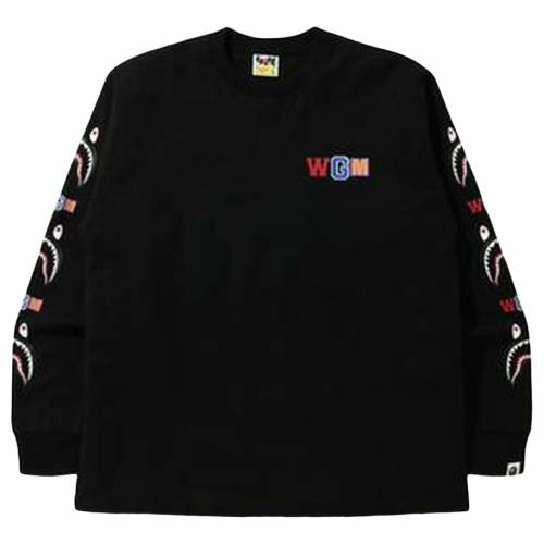 アベイシングエイプ シャーク スリーブ Tシャツ 長袖 メンズ 【 A BATHING APE A BATHING APE MEN WGM SHARK RLX LONG SLEEVE TEE (BLACK) / 】 メンズファッション トップス カットソー|スニケス