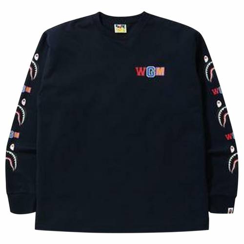 アベイシングエイプ シャーク スリーブ Tシャツ 長袖 メンズ 【 A BATHING APE A BATHING APE MEN WGM SHARK RLX LONG SLEEVE TEE (NAVY) / 】 メンズファッション トップス カットソー 26,130円