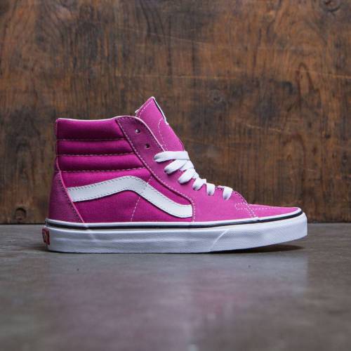 【★百貨店SALE★6/11真夜中2時迄】ヴァンズ バンズ 滑るご機嫌 スニーカー メンズ 【 VANS MEN SK8-HI (WHITE / VERY BERRY) 】
