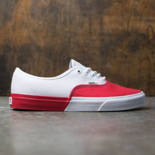 ヴァンズ バンズ オーセンティック スニーカー メンズ 【 VANS MEN AUTHENTIC DX - BLOCKED (WHITE / RED) 】