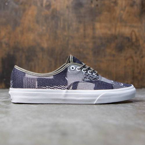 ヴァンズ バンズ オーセンティック デニム スニーカー メンズ 【 VANS MEN AUTHENTIC - DENIM PATCHWORK (NAVY / TRUE WHITE) 】