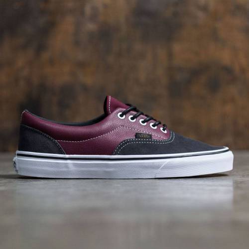 ヴァンズ バンズ スエードクロス スウェード なめし革 スニーカー メンズ 【 VANS MEN ERA - SUEDE AND LEATHER (BURGUNDY / PORT ROYALE) 】