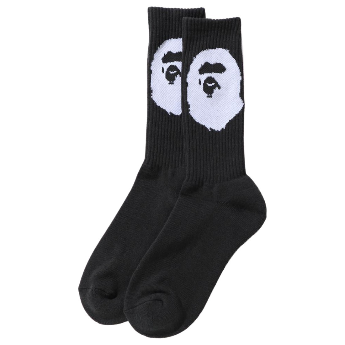 アベイシングエイプ 靴下 メンズ 【 A BATHING APE A BATHING APE MEN BIG HEAD SOCKS (BLACK) / 】 インナー 下着 ナイトウエア レッグ｜スニケス