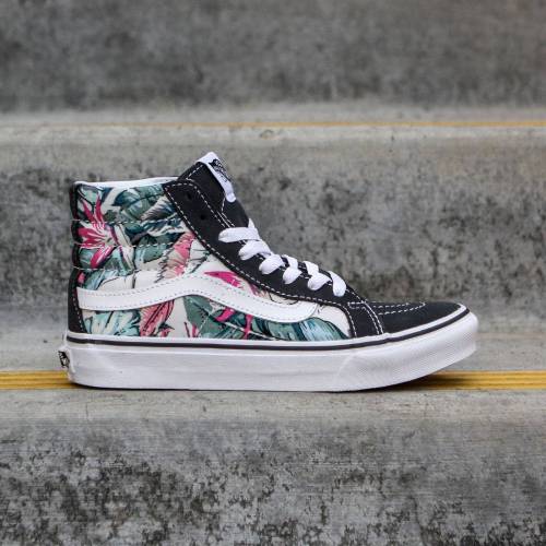 ヴァンズ バンズ スケートハイ スリム スニーカー レディース 【 VANS WOMEN SK8-HI SLIM - MESH METALLIC (MULTI / TRUE WHITE) 】
