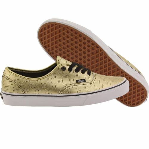 ヴァンズ バンズ オーセンティック ゴールド スニーカー メンズ 【 VANS MEN AUTHENTIC - 50TH ANNIVERSARY GOLD (GOLD / CHECKER) 】