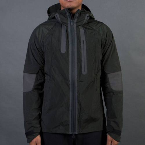 アディダス ナイロン ジャケット 黒色 ブラック メンズ 【 ADIDAS Y-3 MEN NYLON HOOD JACKET (OLIVE / DARK BLACK OLIVE) 】 メンズファッション コート|スニケス