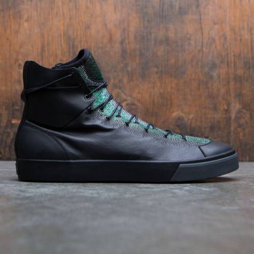 アディダス ハイ スニーカー メンズ 【 ADIDAS Y-3 MEN SEN HIGH (BLACK / SUPCOL EVERGREEN) 】