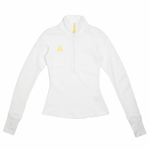 ナイキ Tシャツ 白色 ホワイト 長袖S レディース 【 NIKE WOMEN NRG ACG THERMAL LONG SLEEVES TEE (SUMMIT WHITE / OPTI YELLOW) 】 レディースファッション トップス カットソー|スニケス