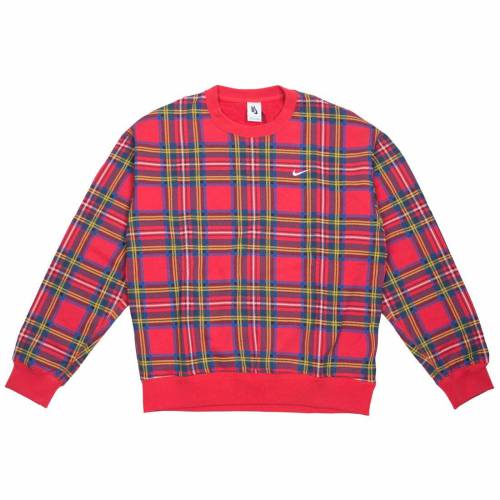 ナイキ スウッシュ スウォッシュ ストライプ メンズ 【 NIKE NIKELAB MEN NRG PLAID SWOOSH STRIPE CREWNECK (UNIVERSITY RED) / 】 メンズファッション トップス スウェット トレーナー|スニケス