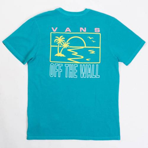 ヴァンズ バンズ 天の原 プルオーバー メンズ 【 VANS MEN SKY EYE POCKET TEE (BLUE / TILE) 】 メンズ流行り物 トップス カットソー