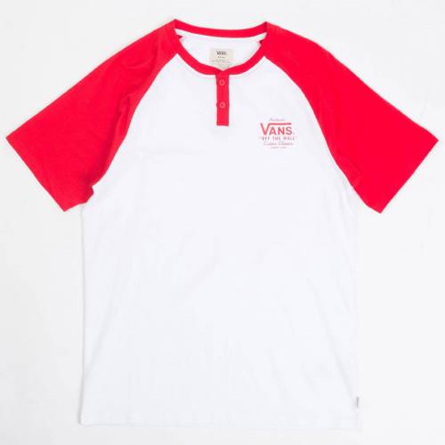 ヴァンズ バンズ ストリート ヘンリー Tシャツ メンズ 【 VANS MEN HOLDER STREET HENLEY TEE (WHITE / BRIGHT) 】 メンズファッション トップス カットソー 13,875円