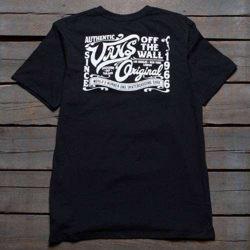 ヴァンズ バンズ Tシャツ メンズ 【 VANS MEN FOLSOM TEE (BLACK) / 】 メンズファッション トップス カットソー