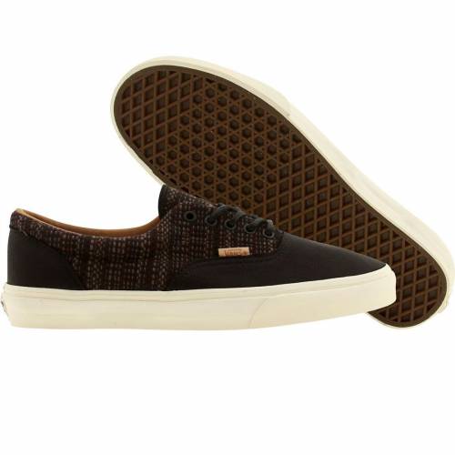 ヴァンズ バンズ スニーカー メンズ 【 VANS MEN ERA CA ITALIAN WEAVE (BLACK / BURNT ORANGE) 】