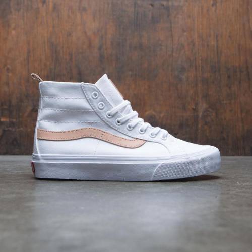 ヴァンズ バンズ 滑るご機嫌 スニーカー レディース 【 VANS WOMEN SK8-HI 138 DECON - LEILA HURST (WHITE / BROWN) 】