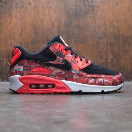 ナイキ マックス エアマックス スニーカー メンズ 【 NIKE MEN AIR MAX 90 ATMOS PRINT (BLACK / BRIGHT CRIMSON-WHITE) 】｜スニケス