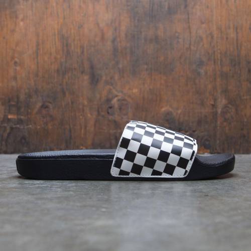 ヴァンズ バンズ スニーカー メンズ 【 VANS MEN SLIDE-ON - CHECKERBOARD (BLACK / WHITE) 】