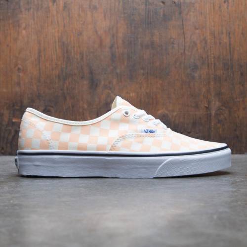 【★百貨店SALE★6/11真夜中2時迄】ヴァンズ バンズ オーセンティック スニーカー メンズ 【 VANS MEN AUTHENTIC - CHECKERBOARD (PINK / PEACH APRICOT) 】