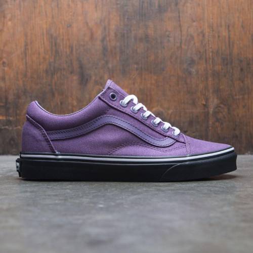 ヴァンズ バンズ 黒いこと 黒いこと 年寄りの学校 スニーカー メンズ 【 VANS MEN OLD SKOOL - BLACK OUTSOLE (PURPLE / GRAPE BLACK) 】
