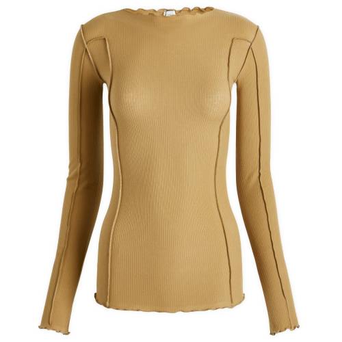 スリーブ 翡翠 ジェード 茶色 ブラウン 長袖 レディース 【 BASERANGE OMATO LONG SLEEVE TOP / JADE BROWN 】 レディースファッション トップス Tシャツ カットソー