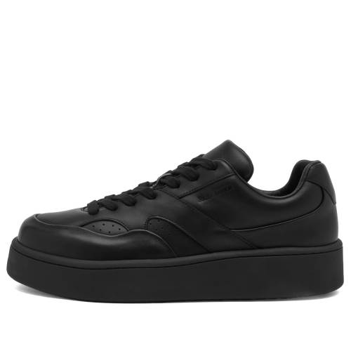 ジルサンダー レザー 靴 スニーカー 黒色 ブラック メンズ 【 JIL SANDER JIL SANDER LEATHER SPORTS SNEAKER / BLACK 】｜スニケス