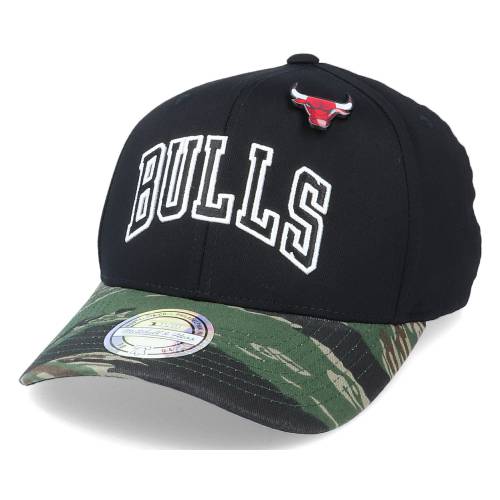 ミッチェルアンドネス Mitchell Amp Ness シカゴ ブルズ カモ柄 Amp ユニセックス Mitchell Ness Tiger Camo Black 110 Adjustable Sgcc Bm