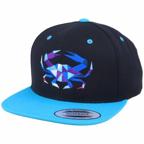 青色 ブルー スナップバック バッグ ユニセックス Snapback Origami Blue Paper Crab Black Teal Ice Org Br