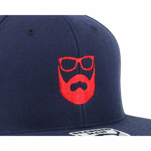 ロゴ スナップバック バッグ ユニセックス Snapback Bearded Man Logo Navy Red Fitolab Com Br