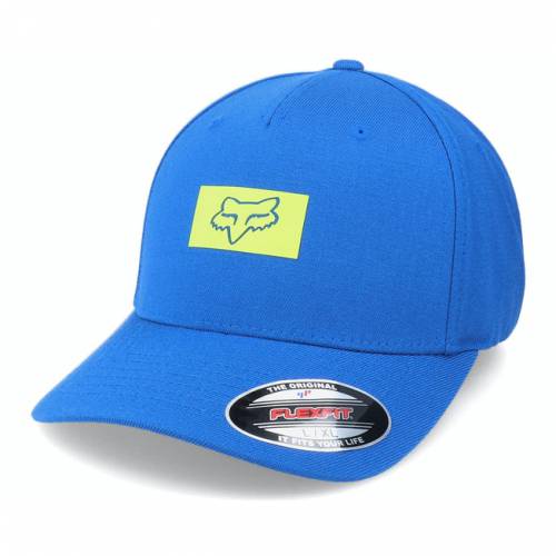 日本に スタンダード フォックス 青色 Flexfit Blue Royal Hat Fox Standard ユニセックス ブルー メンズ帽子 Tes Com Bo