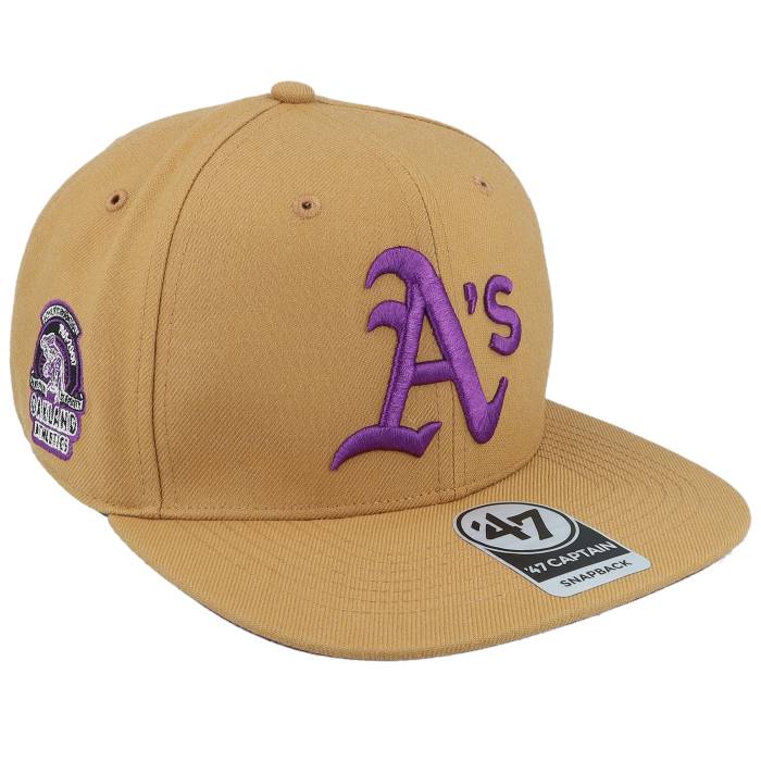 フォーティーセブンブランド 47 Brand 【 Hatstore Exclusive X Oakland Athletics Cooperstown Sure Shot Ok Athletics Camel Snapback Men Beige 】 オークランド アスレチックス クーパーズタウン camel キャメル Snapback ス｜スニケス