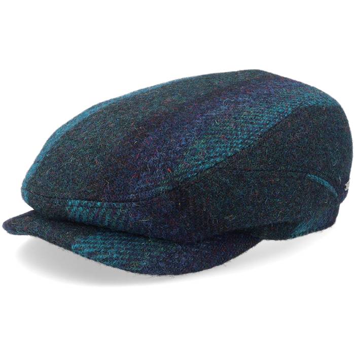 ステットソン Stetson 【 Driver Harris Tweed Blue Flat Cap Men Blue 】 青色 ブルー キャップ 帽子 メンズ 青色 ブルー
