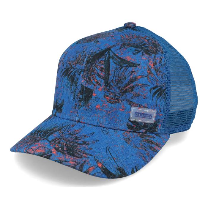 ステットソン Stetson 【 Baseball Cap Organic Linen Sustainable Blue Trucker Men Blue 】 ベースボール キャップ 帽子 青色 ブルー トラッカー メンズ 青色 ブルー