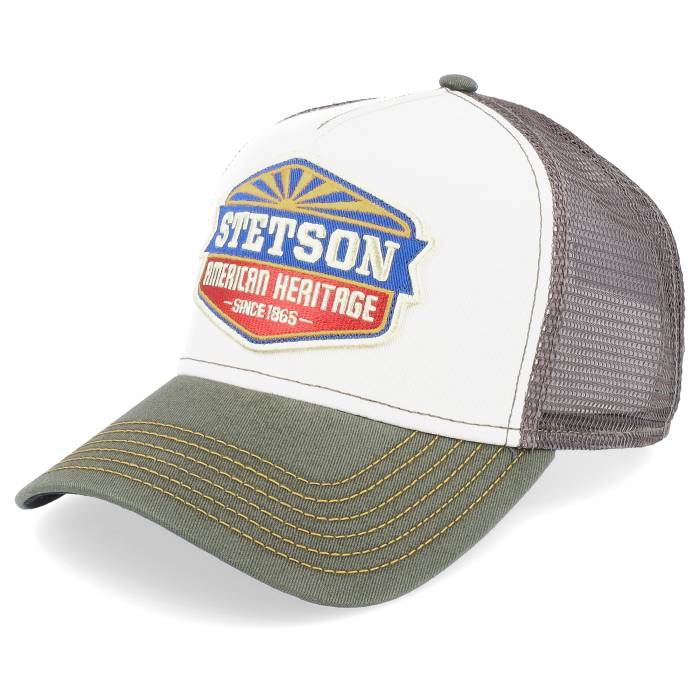 ステットソン Stetson 【 Sun White/Olive Trucker Men White 】 トラッカー メンズ 白色 ホワイト